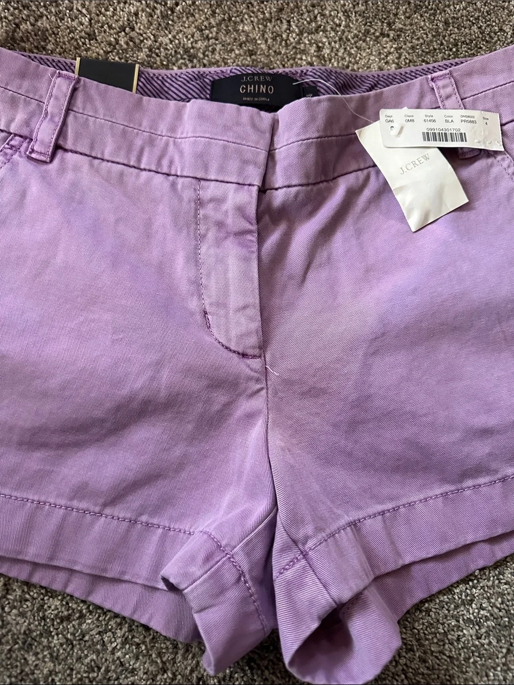 J. Crew Lavender Chino Bermuda Shorts NWT